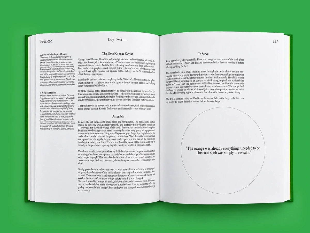 Open book: Prezioso recipe spread